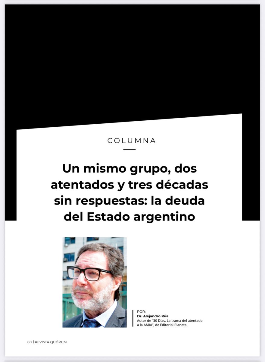 #30Dias
La trama del atentado a la AMIA
En <a href="/RevistaQuorumOk/">Revista Quorum</a>👇
