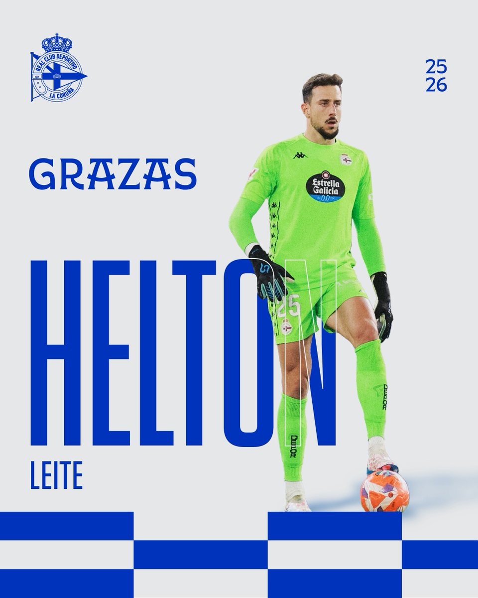 RCDeportivo's tweet photo. Helton Leite deixa de ser xogador do Deportivo ao pagar a Fortaleza SC a súa cláusula de rescisión

O Club quere agradecerlle o seu traballo e profesionalidade durante a súa etapa na Coruña á vez que lle desexa moita sorte na súa nova etapa profesional.

Moitas grazas, Helton! 💙

🔗 https://t.co/ciascikDvG
