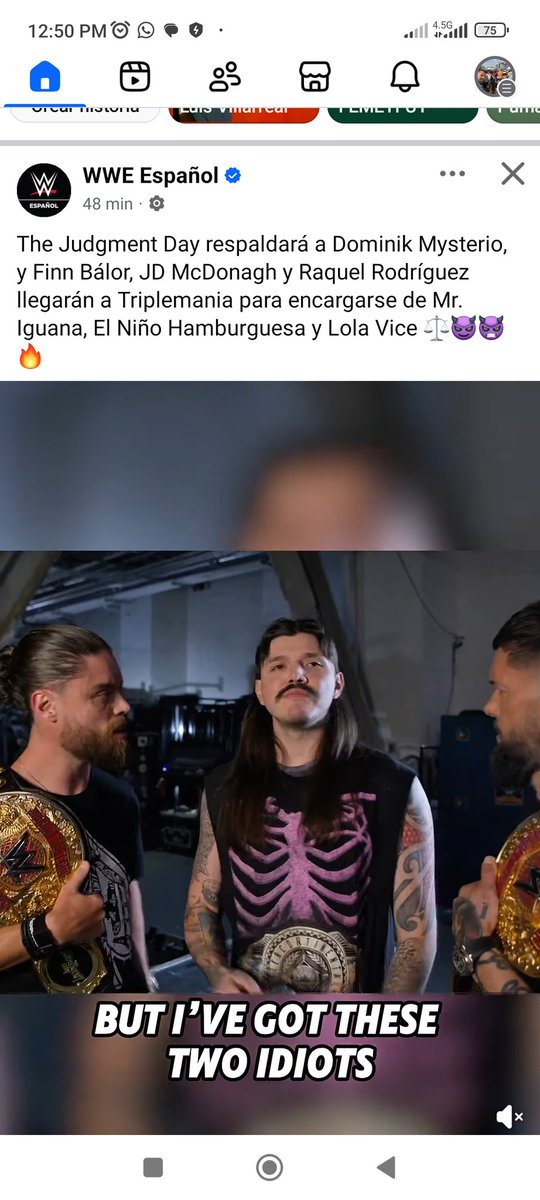 🚨🚨🚨¡ÚLTIMA HORA!🚨🚨🚨

#TripleMania XXXIII, Finn Balor, JD McDonagh &amp; Raquel Rodríguez vs Mr. Iguana, Niño Hamburguesa &amp; Lola Vice

<a href="/MrIguana/">Mr. Iguana</a> <a href="/burguerboy_aaa/">Niño hamburguesa AAA</a> <a href="/luchalibreaaa/">Lucha Libre AAA Worldwide</a> <a href="/WWE/">WWE</a>