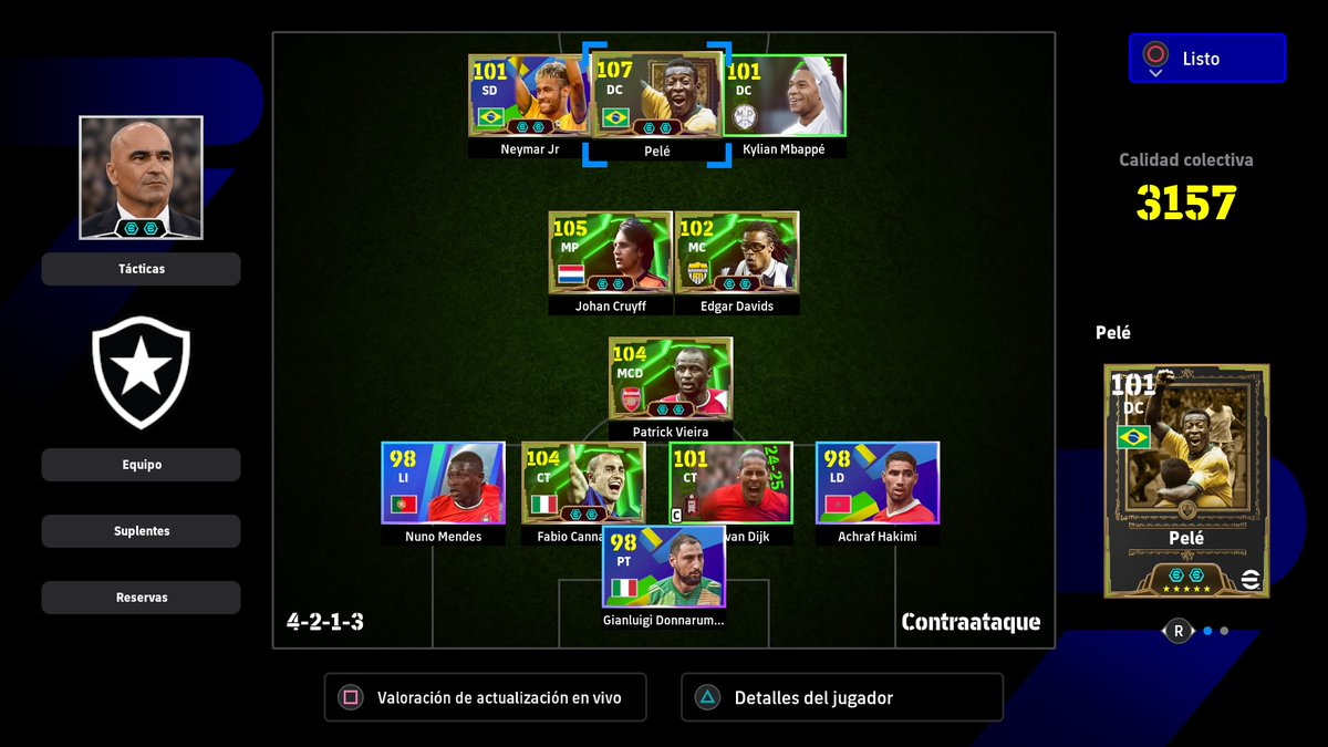 cortita y al pie con los 11 "humildes"