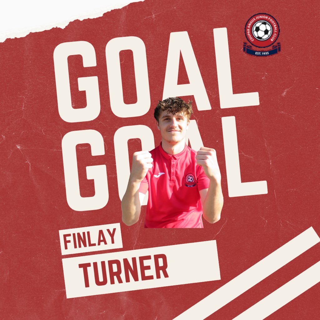 COUPAR GOAL! 
Scone 1-1 Coupar Angus 
Scorer - Finlay Turner (53') 
#monthecoupar 🔴⚫️🔴