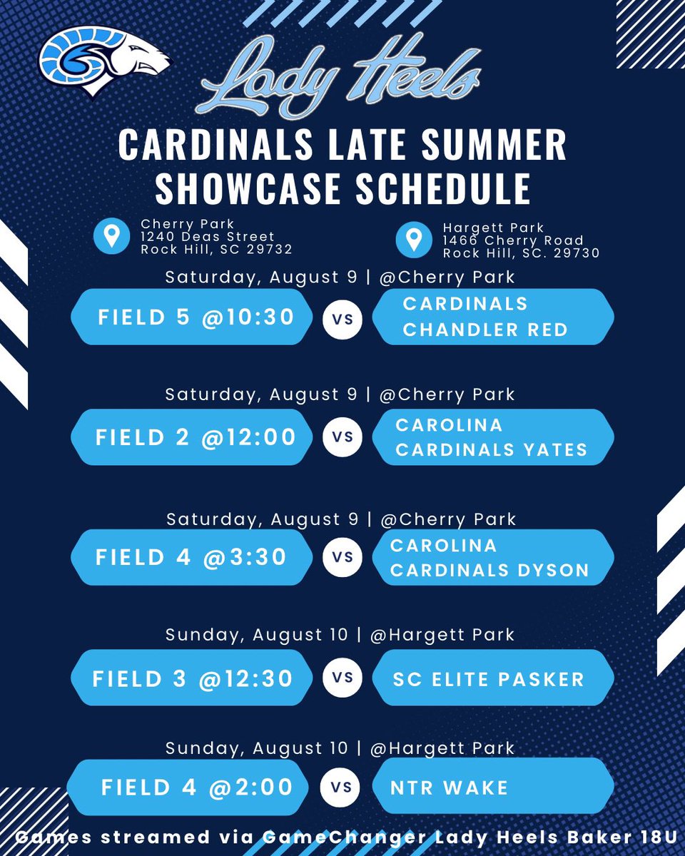 LadyHeelsBaker (@ladyheelsbaker) on Twitter photo Heading to Rock Hill, SC this weekend. Take a look at our schedule ⬇️
<a href="/26EGRodriguez54/">Ella-Grace Rodriguez</a> <a href="/cmdumarce/">Caitlin DuMarce</a> <a href="/ccrisp2026/">Carolina Crisp</a> <a href="/tiny_smith12/">Angelina Smith</a> <a href="/tgs2027/">Taylor Smith</a> <a href="/cassideemoulton/">Cassidee Moulton</a> <a href="/AlyssiaSinclair/">Alyssia</a> <a href="/38Aubrey/">Aubrey_38</a> Heading to Rock Hill, SC this weekend. Take a look at our schedule ⬇️
<a href="/26EGRodriguez54/">Ella-Grace Rodriguez</a> <a href="/cmdumarce/">Caitlin DuMarce</a> <a href="/ccrisp2026/">Carolina Crisp</a> <a href="/tiny_smith12/">Angelina Smith</a> <a href="/tgs2027/">Taylor Smith</a> <a href="/cassideemoulton/">Cassidee Moulton</a> <a href="/AlyssiaSinclair/">Alyssia</a> <a href="/38Aubrey/">Aubrey_38</a>