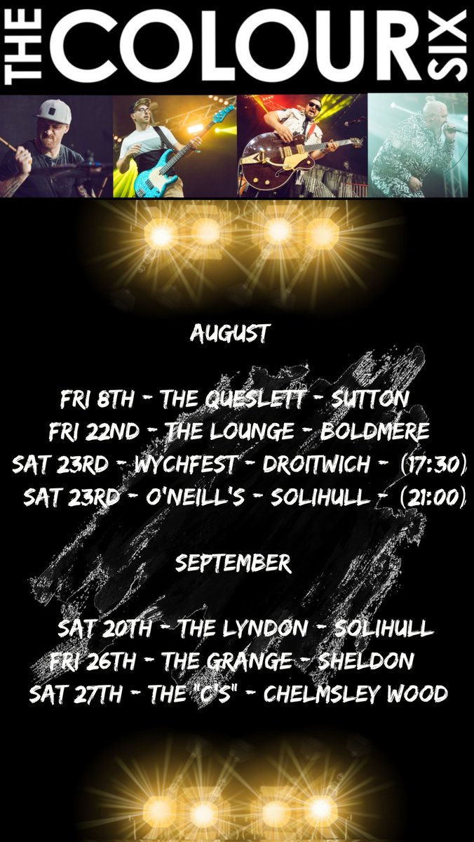 August brings us to the Queslett Pub for the first time Friday and we're looking forward to introducing them to The Colour Six party! 😁🍻🤘