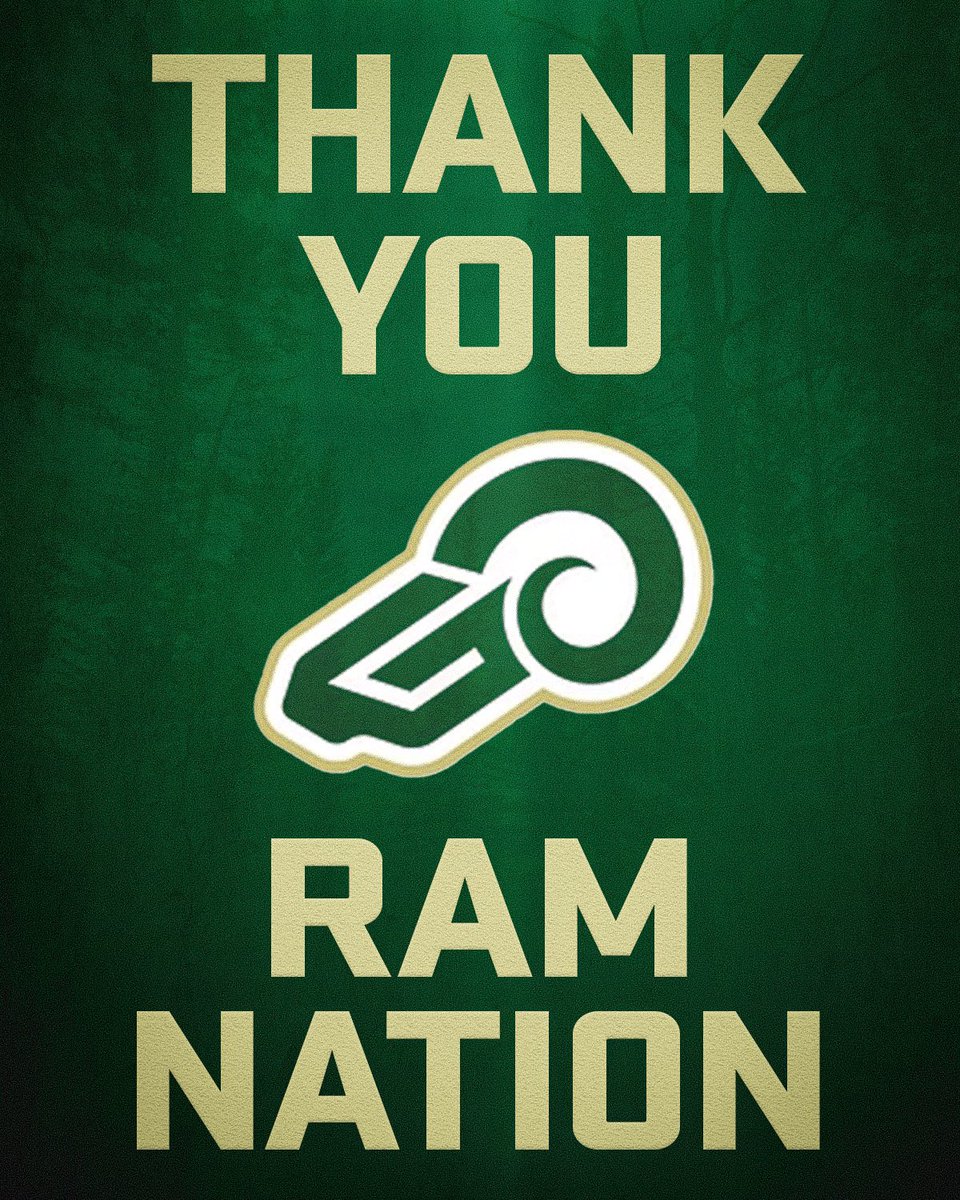 Thank you, Ram fans 💚💛
Due to your incredible support, the Green and Gold Guard made a lasting impact. As CSU can now directly financially support student-athletes following the House settlement, we’re officially dissolving the collective. The future is bright for Ram Nation!🐏