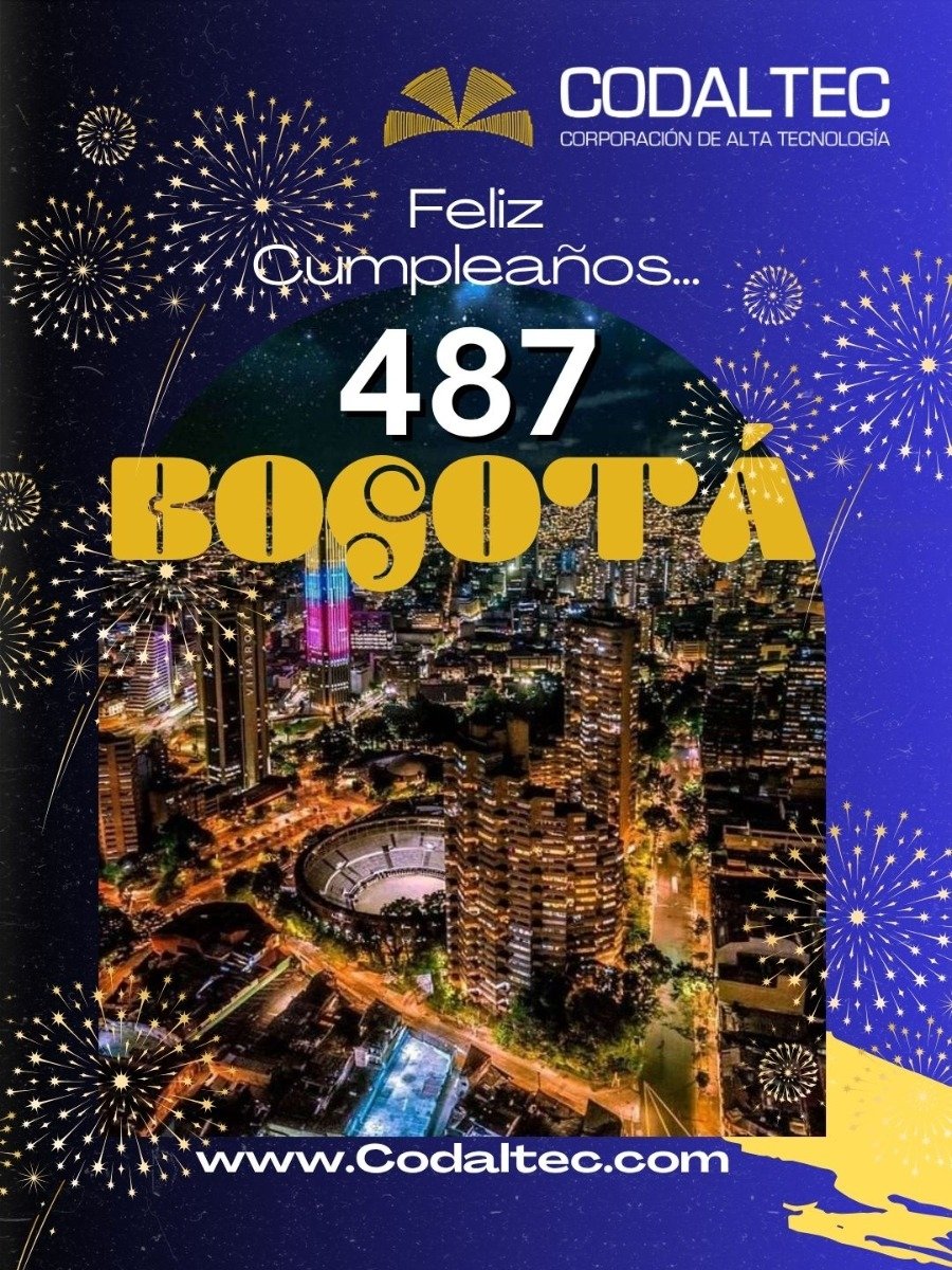 Codaltec's tweet image. 🎉 ¡Feliz cumpleaños, Bogotá!
Celebramos 487 años de historia, cultura e innovación. Desde CODALTEC saludamos a esta ciudad que impulsa el conocimiento y el desarrollo del país. 🇨🇴✨
#Bogotá487Años #CODALTEC #FelizCumpleBogotá #OrgulloColombiano