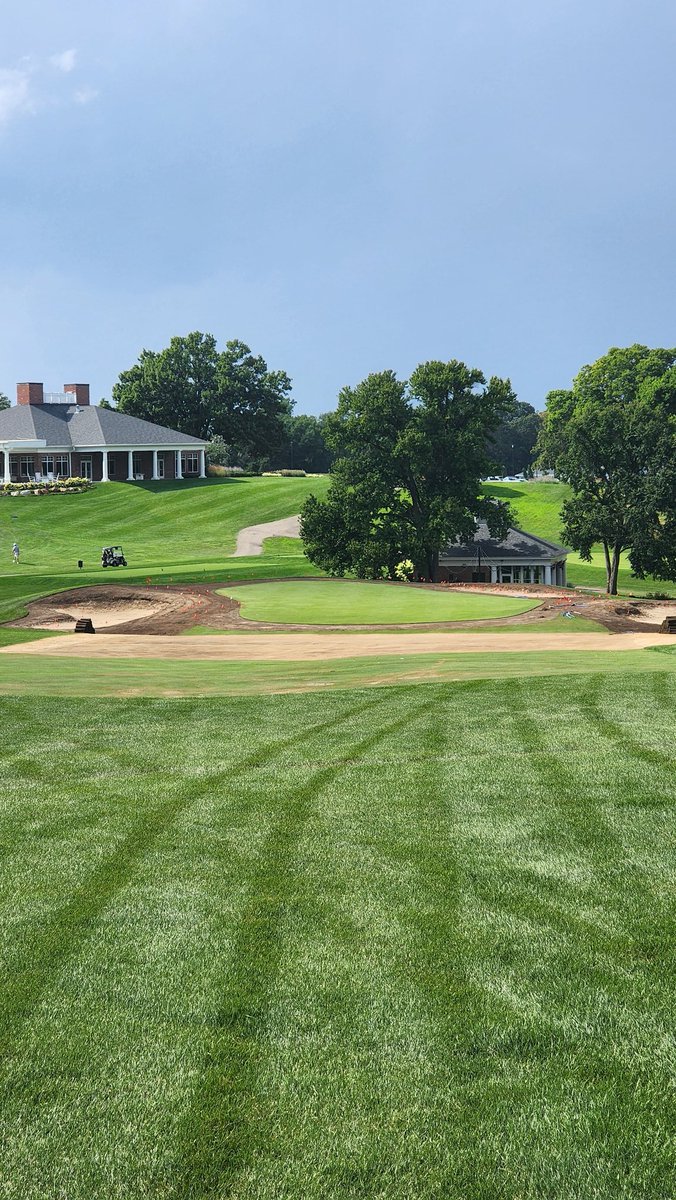 The vision for the North Course at NCR CC didn't take long to start revealing itself.  The expanded fairways are already highlighting the splendid natural topography while the stripping of the green surrounds shows the splendid irregular outlines of Dick Wilson's genius.