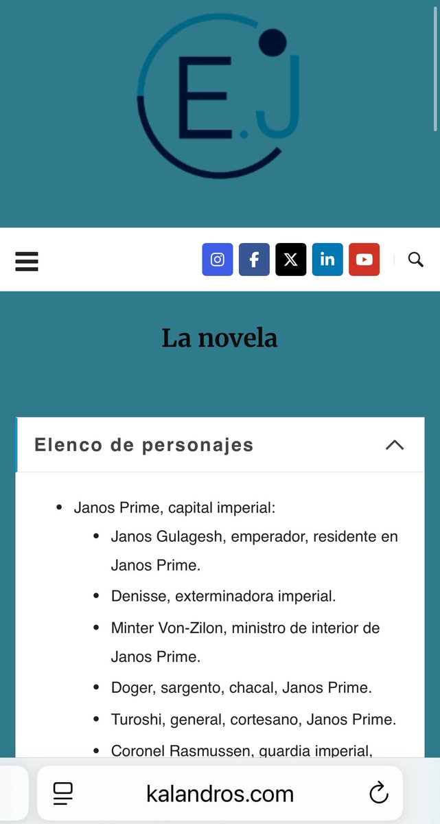 Elenco de personajes de Las guerras nucleares.
Por solicitud generalizada he subido a la web el reparto, para que los lectores podáis consultarlo. (Compartir pls.)
kalandros.com/taller-de-escr…