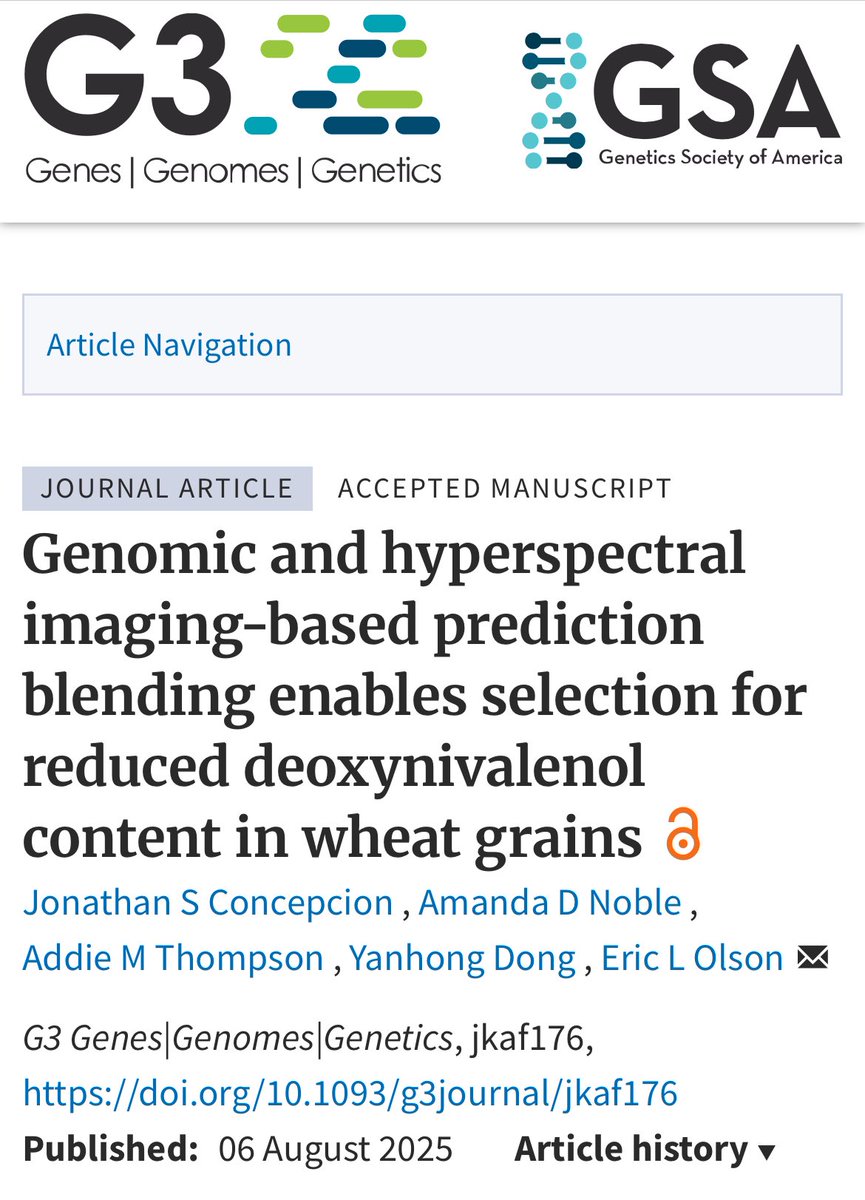 Jhon Concepcion (@oneandjhonly) on Twitter photo Itโs out! Our work on blended genomic and phenomic predictions is now available on G3! (Iโm so happy I can cry. ๐ฅน)
doi.org/10.1093/g3jourโฆ
<a href="/MSUWheat/">MSU Wheat Genetics</a> <a href="/nobleam1/">Amanda Noble</a> <a href="/addie_maize/">Addie Thompson</a> Itโs out! Our work on blended genomic and phenomic predictions is now available on G3! (Iโm so happy I can cry. ๐ฅน)
doi.org/10.1093/g3jourโฆ
<a href="/MSUWheat/">MSU Wheat Genetics</a> <a href="/nobleam1/">Amanda Noble</a> <a href="/addie_maize/">Addie Thompson</a>