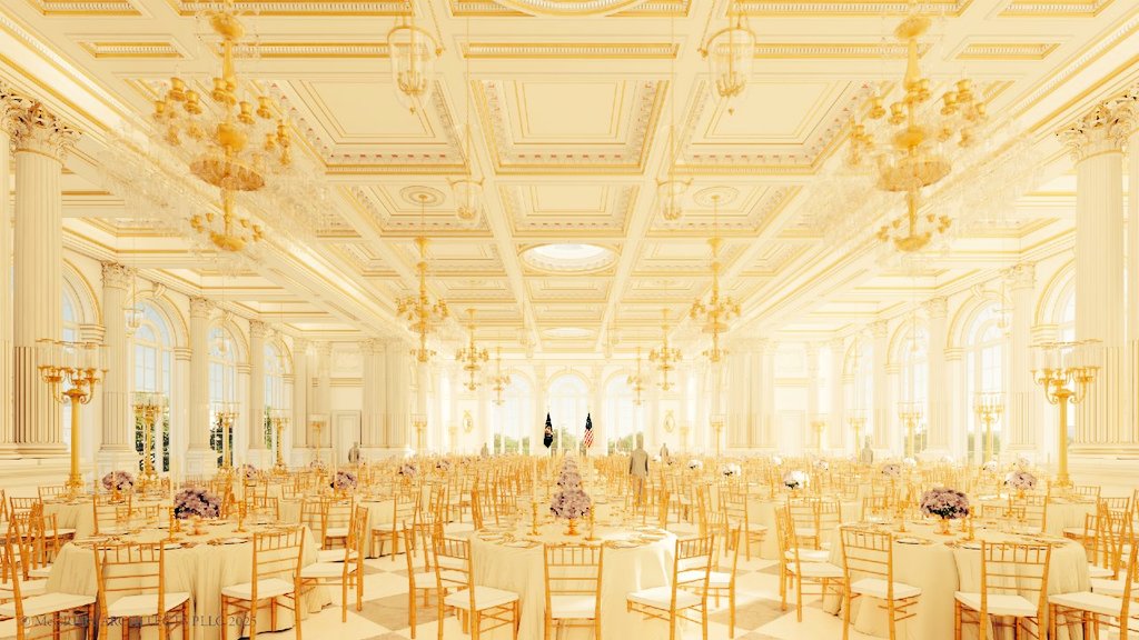 Donald likes his ballrooms like he likes his showers