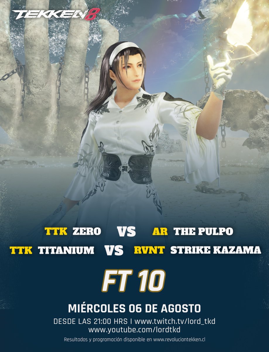 Lord TKD (@lord_tkd) on Twitter photo Hoy miรฉrcoles vamos con estos FT10 ๐ฅ
๐น TTK Zero vs AR The Pulpo
๐น TTK Titanium vs RVNT Strike Kazama
๐ฆ๐ท ๐ง๐ท ๐บ๐พ ๐ต๐พ: 22:00 hrs
๐จ๐ฑ ๐ง๐ด ๐ป๐ช ๐ฉ๐ด: 21:00 hrs
๐ต๐ช ๐ช๐จ ๐จ๐ด: 20:00 hrs
๐ฒ๐ฝ ๐ฌ๐น ๐ณ๐ฎ: 19:00 hrs
๐ช๐ธ: 03:00 hrs
๐ต twitch.tv/lord_tkd
๐ด youtube.com/lordtkd
Los esperoโ๏ธ Hoy miรฉrcoles vamos con estos FT10 ๐ฅ
๐น TTK Zero vs AR The Pulpo
๐น TTK Titanium vs RVNT Strike Kazama
๐ฆ๐ท ๐ง๐ท ๐บ๐พ ๐ต๐พ: 22:00 hrs
๐จ๐ฑ ๐ง๐ด ๐ป๐ช ๐ฉ๐ด: 21:00 hrs
๐ต๐ช ๐ช๐จ ๐จ๐ด: 20:00 hrs
๐ฒ๐ฝ ๐ฌ๐น ๐ณ๐ฎ: 19:00 hrs
๐ช๐ธ: 03:00 hrs
๐ต twitch.tv/lord_tkd
๐ด youtube.com/lordtkd
Los esperoโ๏ธ