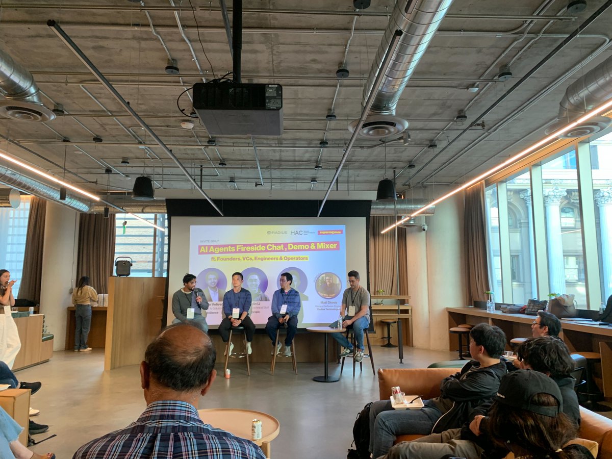 brale (@brale_xyz) on Twitter photo "Agentic payments are here, and will eventually abstract many web3 friction points away from users."
🤖⚡️🤖
Super fun for <a href="/codylambertdev/">Cody Lambert</a> to hang with the <a href="/radiustech_xyz/">Radius</a> team last night.
Great AI Agents fireside chat featuring <a href="/CVelivela/">Chetan Velivela</a> from Bytedance, <a href="/edwardchanone/">Eddie Chan</a> from "Agentic payments are here, and will eventually abstract many web3 friction points away from users."
🤖⚡️🤖
Super fun for <a href="/codylambertdev/">Cody Lambert</a> to hang with the <a href="/radiustech_xyz/">Radius</a> team last night.
Great AI Agents fireside chat featuring <a href="/CVelivela/">Chetan Velivela</a> from Bytedance, <a href="/edwardchanone/">Eddie Chan</a> from