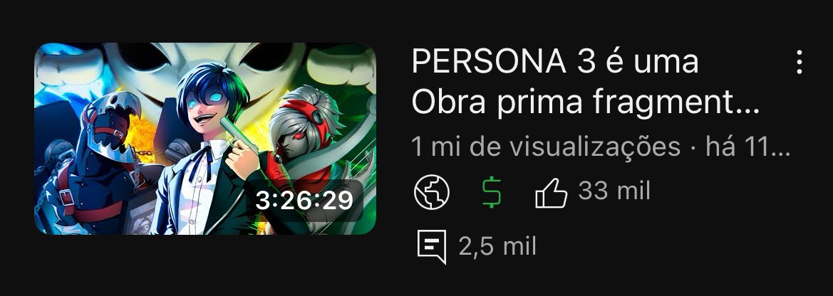 Esse mes faz um ano que esse video saiu ja

Puta que pariu