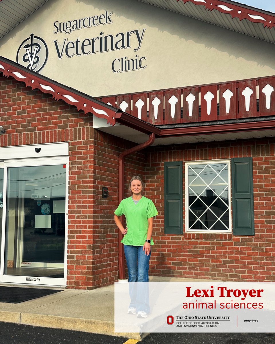 Before heading to the Columbus campus to complete her bachelor’s degree, recent Ohio State ATI graduate Lexi Troyer is spending her summer as a student extern at Sugarcreek Veterinary Clinic in Tuscarawas County.

Read more about her experience here: bit.ly/45YWE9k