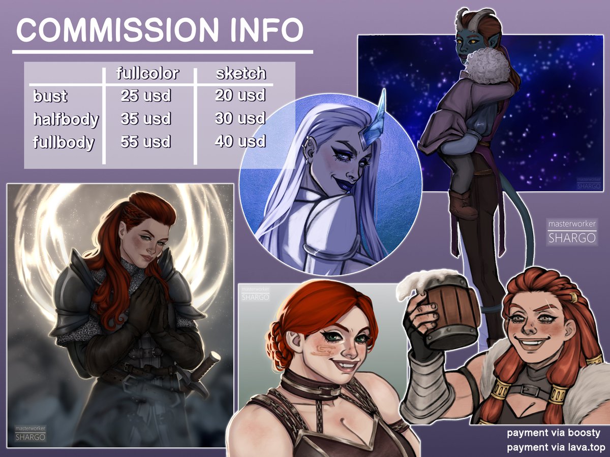 🖌️ COMMISSION ARE OPEN 🖌️  
📝 INFO:  masterworker-shargo.carrd.co

💌Feel free to message me if you're interested about it
🙏Your rts would help me a lot! 🙏