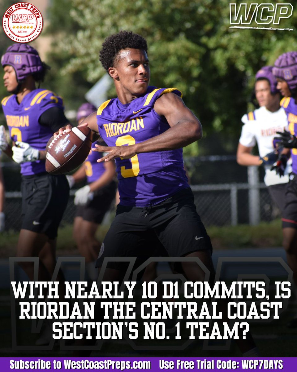 Nearly 10 D1 commits already on the roster 🤯

Is Riordan the Central Coast Section's No. 1 team ahead of the 2025 campaign?

Story: westcoastpreps.com/ccs-football-a…