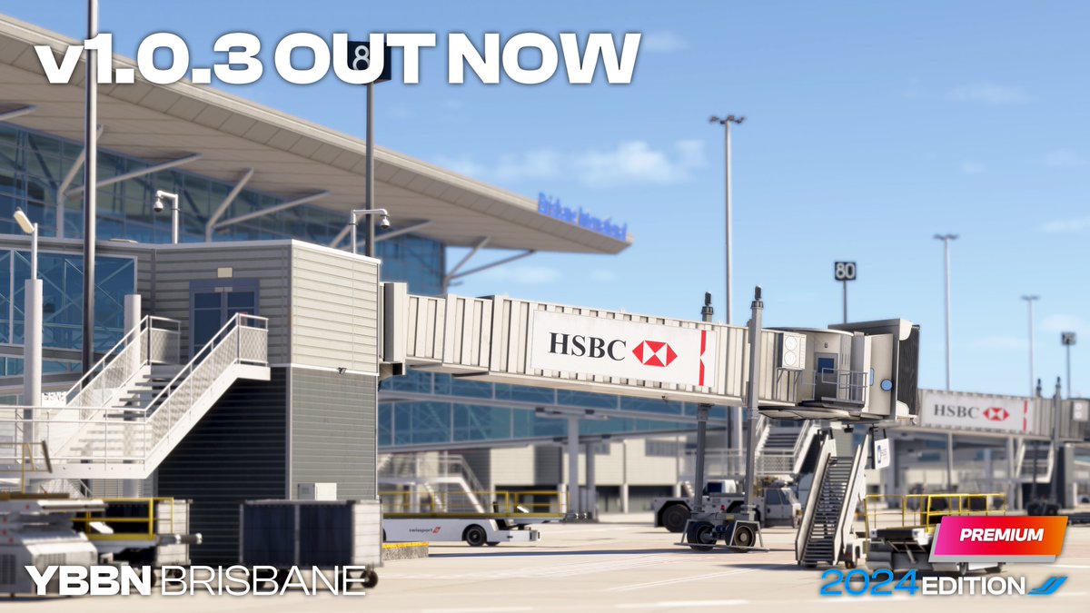 🦘v1.0.3 of iniBuilds Brisbane (YBBN) for MSFS has been released. This update fixes a few things such as pink textures on apron light bases💡, missing bus stop model 🚌and more.

This update can be downloaded via the iniManager.

📋 CHECK OUT THE CHANGELOG forum.inibuilds.com/topic/31587-in…