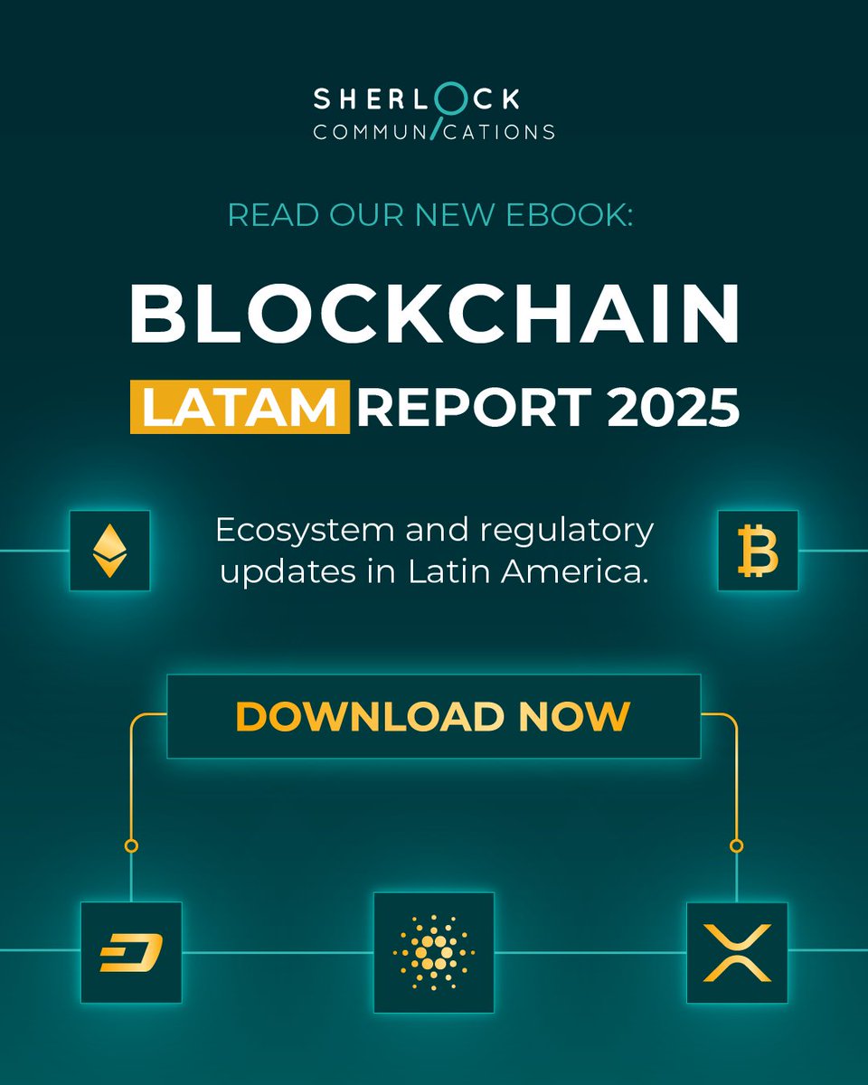 DeFi, altcoins, and dApps still face regulatory uncertainty, but clarity is coming. Explore how blockchain is reshaping dinance, energy and governance in Latin America in Sherlock Communications' latest Blockchain ebook now! sherlockcomms.com/ebook-blockcha…

#Blockchain #Web3 #Latam #DeFi