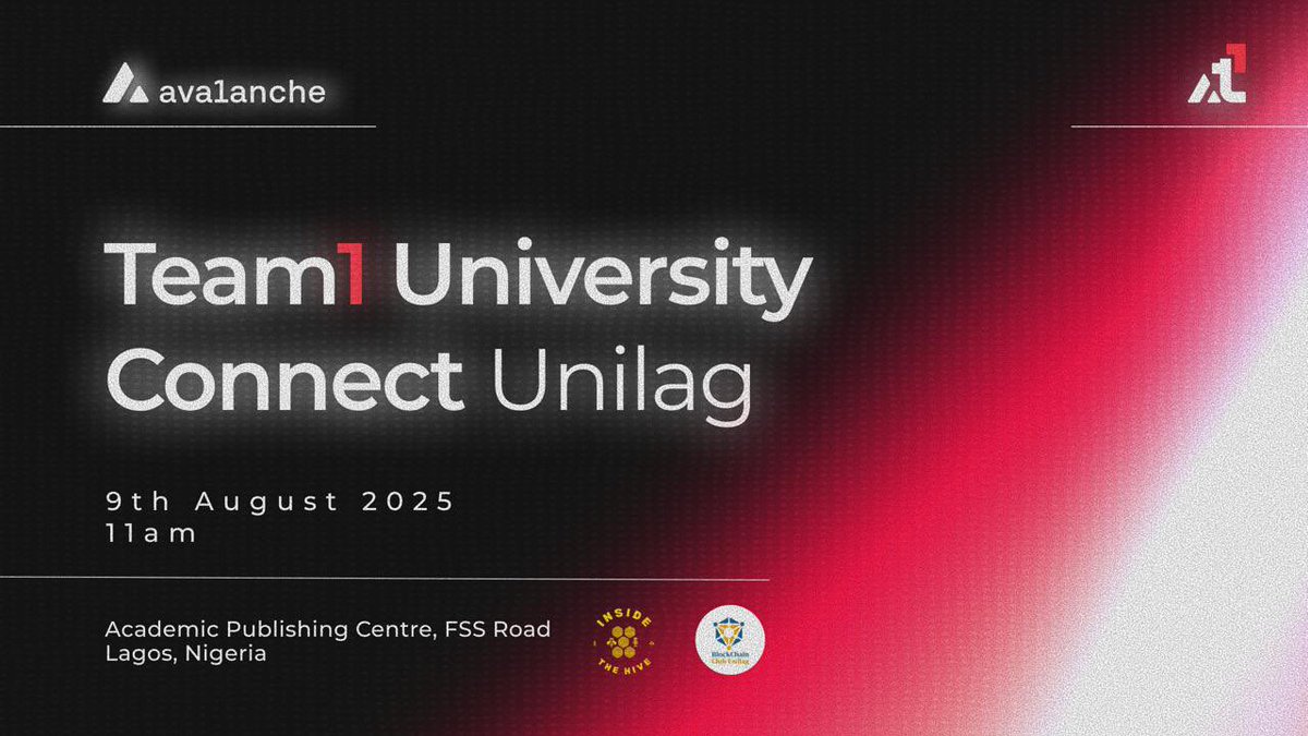 Team1 Nigeria 🇳🇬 (@avaxng) on Twitter photo The <a href="/AvaxTeam1/">Avalanche Team1</a> Campus train will be making a stop at the University of Lagos on Saturday 🔥
Come learn more about Avalanche and its ecosystem as we’re bringing the Avax Fever to students in Unilag.
Sign up with the link 👇 The <a href="/AvaxTeam1/">Avalanche Team1</a> Campus train will be making a stop at the University of Lagos on Saturday 🔥
Come learn more about Avalanche and its ecosystem as we’re bringing the Avax Fever to students in Unilag.
Sign up with the link 👇
