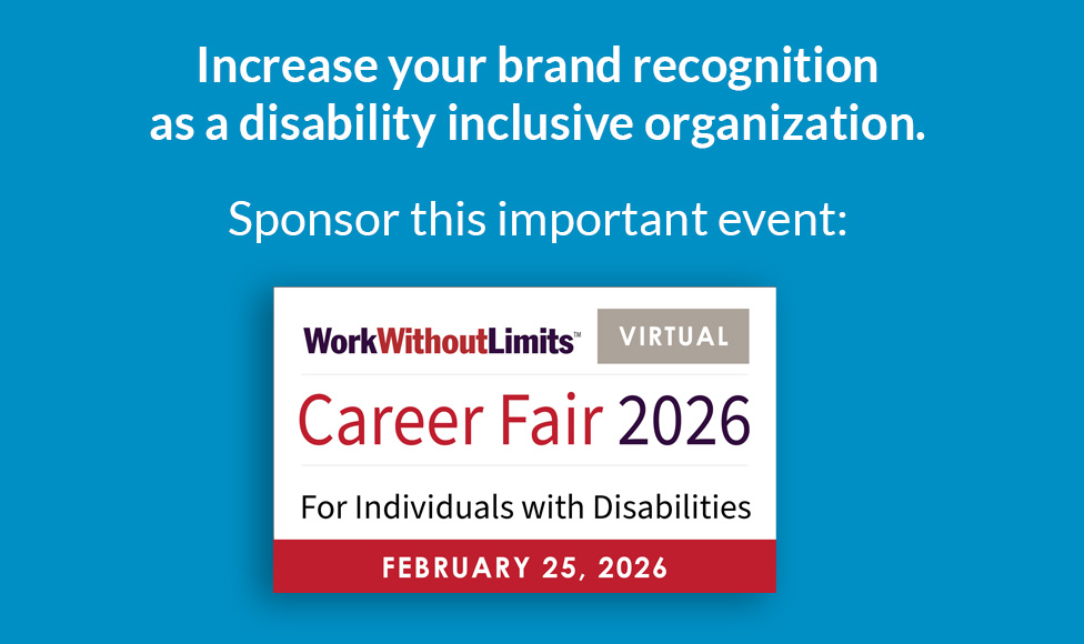 WWLinitiative's tweet photo. Sponsor the 2026 Virtual Career Fair for Individuals with Disabilities, connecting qualified job candidates with disabilities to disability inclusive employers.
Save the Date: 2/25/26
For more information: https://t.co/fsJpgq4hWY
#SponsorshipOpportunity #CareerFair https://t.co/c7Pi8GBm1L