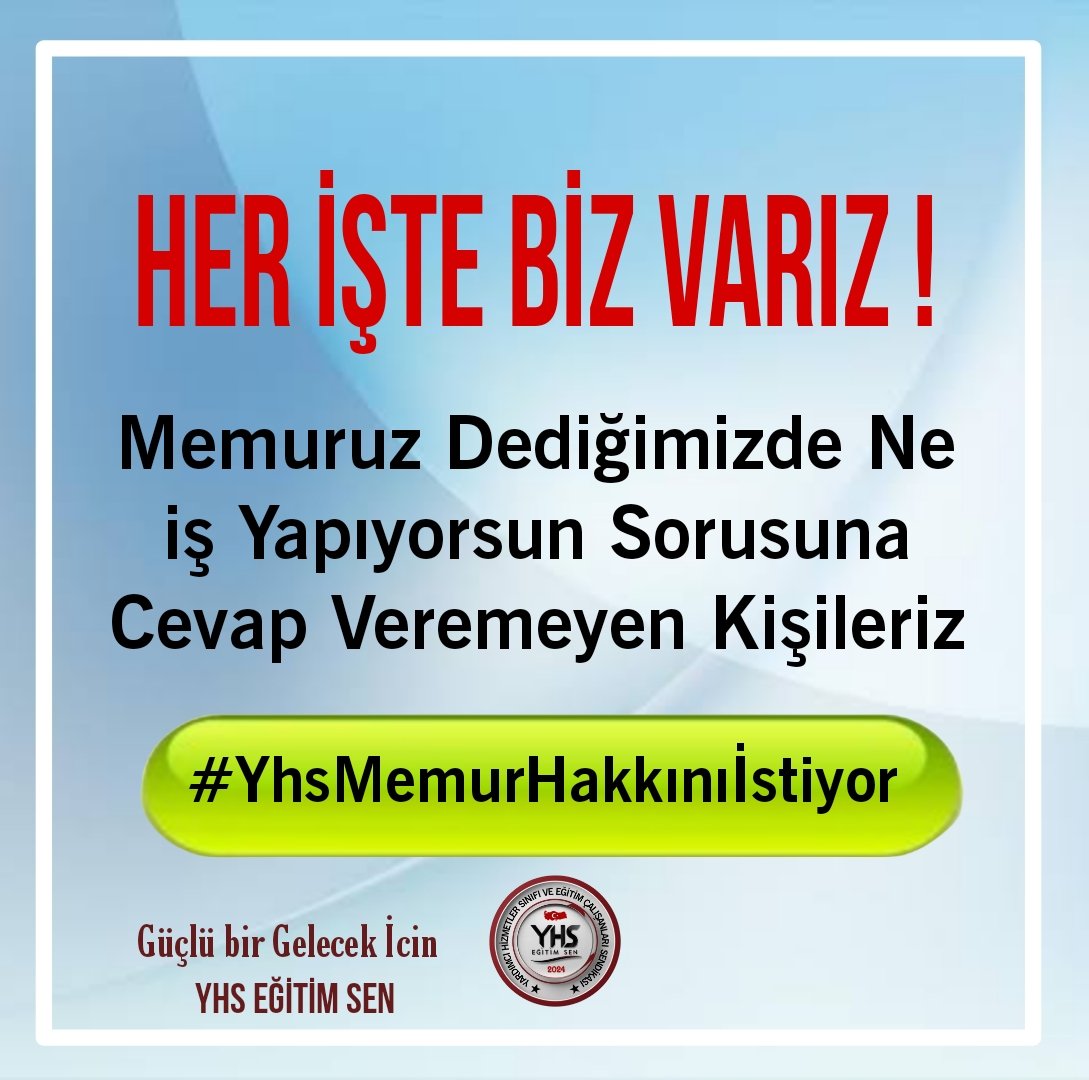 Yardımcı Hizmetler Sınıfı Platformu (@yhsplatform) on Twitter photo <a href="/csgbakanligi/">T.C. Çalışma ve Sosyal Güvenlik Bakanlığı</a> <a href="/isikhanvedat/">Prof. Dr. Vedat Işıkhan</a> #yhsmemurhakkınıistiyor #YardımcıHizmetlerSınıfı <a href="/csgbakanligi/">T.C. Çalışma ve Sosyal Güvenlik Bakanlığı</a> <a href="/isikhanvedat/">Prof. Dr. Vedat Işıkhan</a> #yhsmemurhakkınıistiyor #YardımcıHizmetlerSınıfı