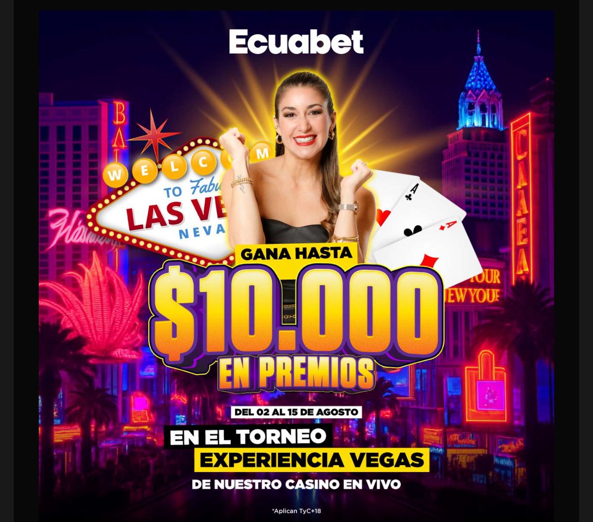 Me encanta esta foto que tengo con <a href="/EcuabetOficial/">Ecuabet</a> y sobretodo el torneo que tienen ahorita. EXPERIENCIA LAS VEGAS 

Juegos de casino para ganar hasta $10.000 en premios 😱🙌😁

Acá lo encuentras ecuabet.com/torneos