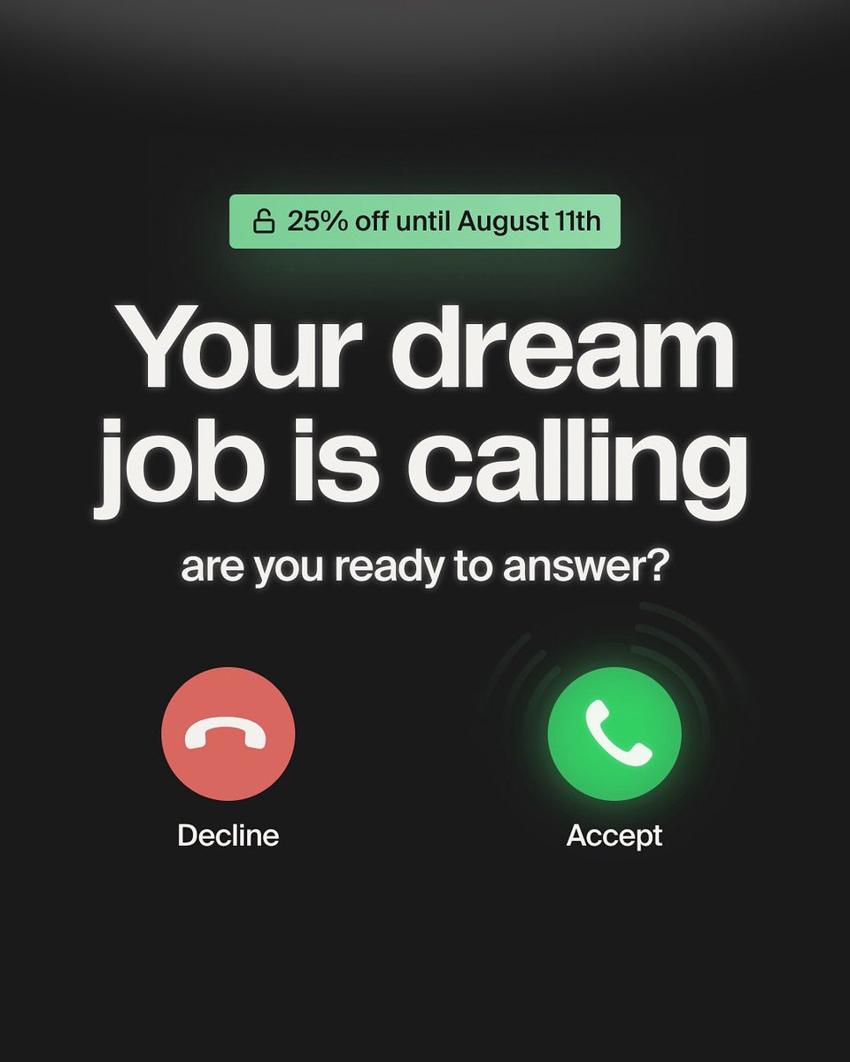 TripleTen (@tripletentech) on Twitter photo 📞 Your dream job is calling—are you ready to answer?
Right now, maybe you're staring at the clock, dreading another meeting that could’ve been an email. You’re good at what you do, but it doesn’t light you up anymore. The pay isn’t cutting it, the growth isn’t there, and deep 📞 Your dream job is calling—are you ready to answer?
Right now, maybe you're staring at the clock, dreading another meeting that could’ve been an email. You’re good at what you do, but it doesn’t light you up anymore. The pay isn’t cutting it, the growth isn’t there, and deep
