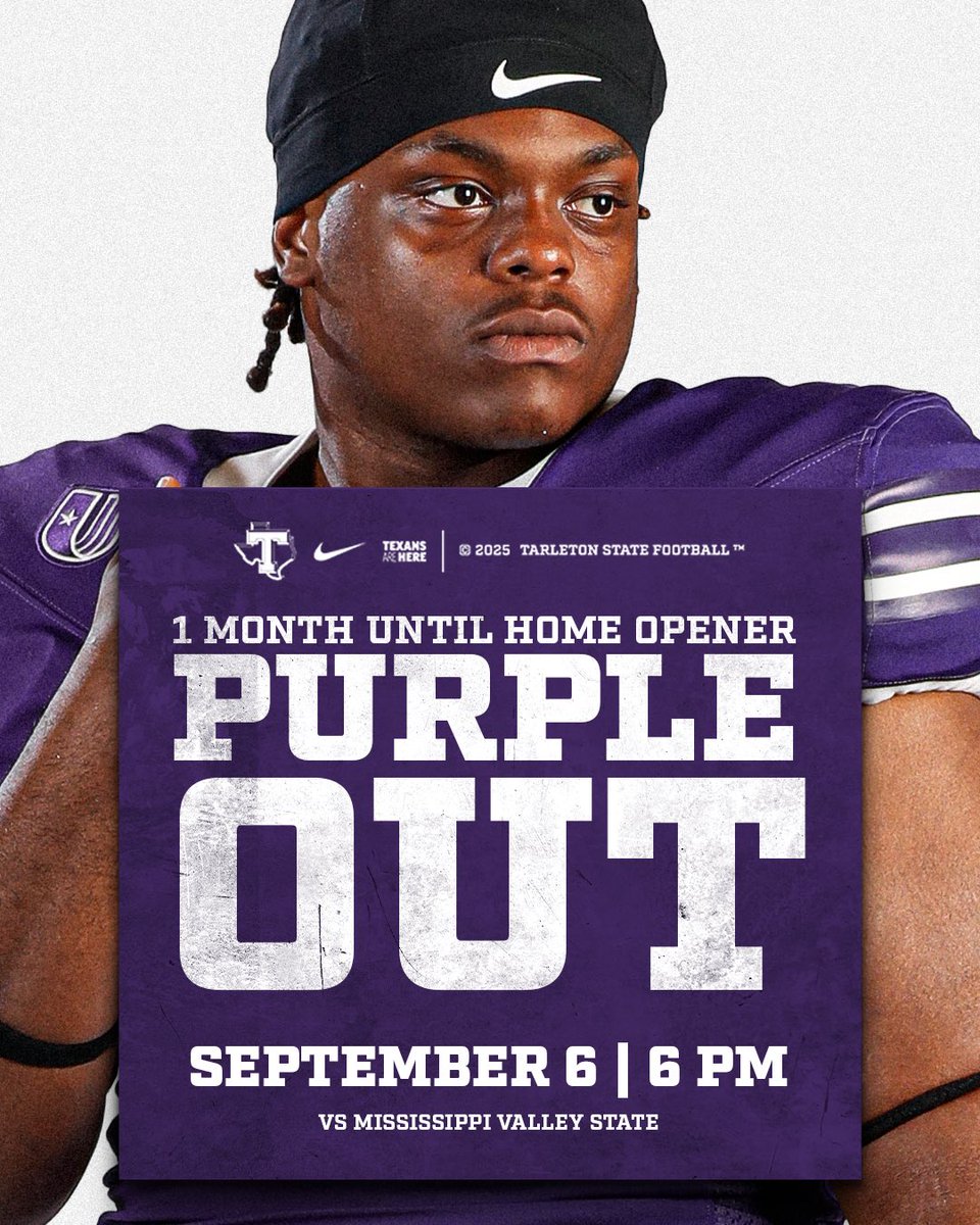 We’re a month out from our return to Memorial Stadium playing in front of Texan Nation 🔥

Tickets: tinyurl.com/52h5n9mb