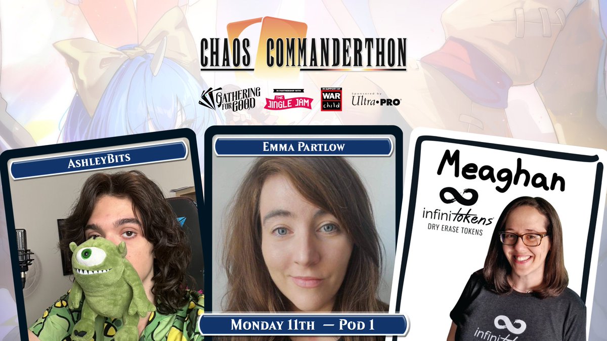 Miabyte 🎙Now posting on miabyte.bsky.social (@miabyte) on Twitter photo Our FIRST Commander game features <a href="/ashleybits/">AshleyBits</a>, Emma Partlow & <a href="/InfiniTokens/">InfiniTokens Dry Erase Tokens 🟦☁️</a> going head to head!
Be sure to catch it Monday 11th August at the following times:
PST: 10AM - 12.30PM
EST: 1PM - 3.30PM
BST: 6PM - 8.30PM Our FIRST Commander game features <a href="/ashleybits/">AshleyBits</a>, Emma Partlow & <a href="/InfiniTokens/">InfiniTokens Dry Erase Tokens 🟦☁️</a> going head to head!
Be sure to catch it Monday 11th August at the following times:
PST: 10AM - 12.30PM
EST: 1PM - 3.30PM
BST: 6PM - 8.30PM