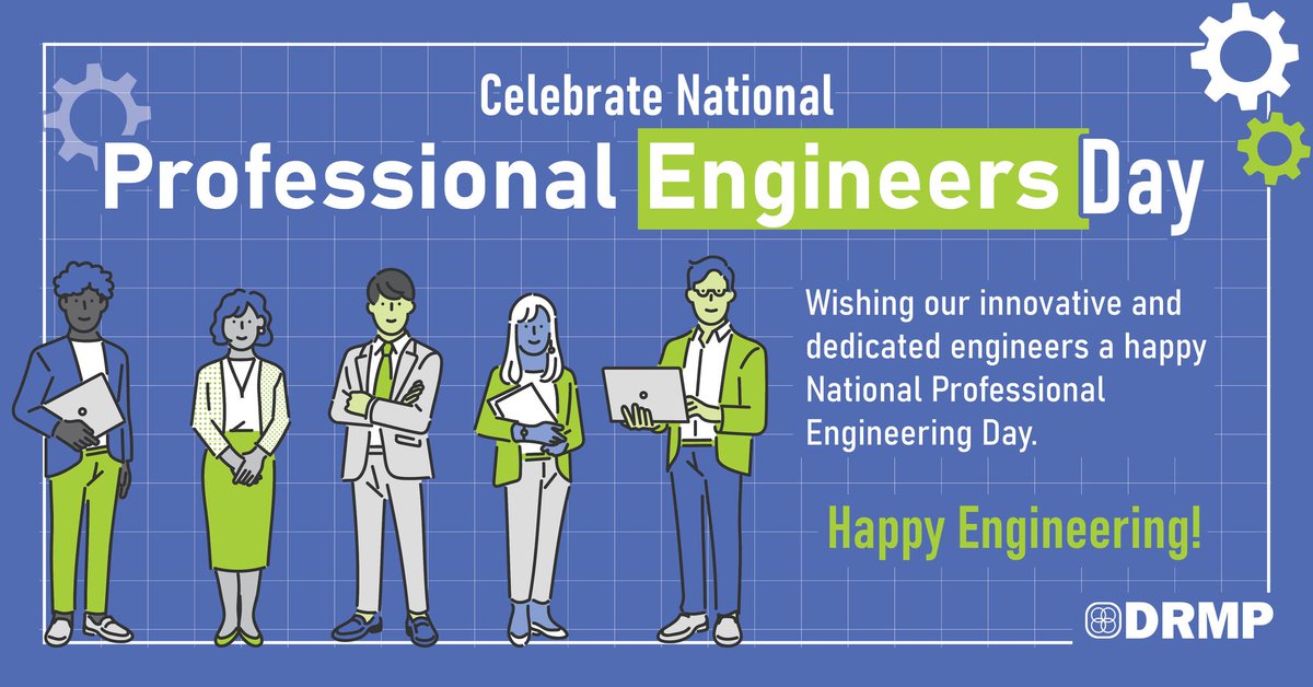 Happy Professional Engineers Day! We appreciate your hard work and expertise.

#LicensedPEday #DesignWithDRMP #DRMPDifference
