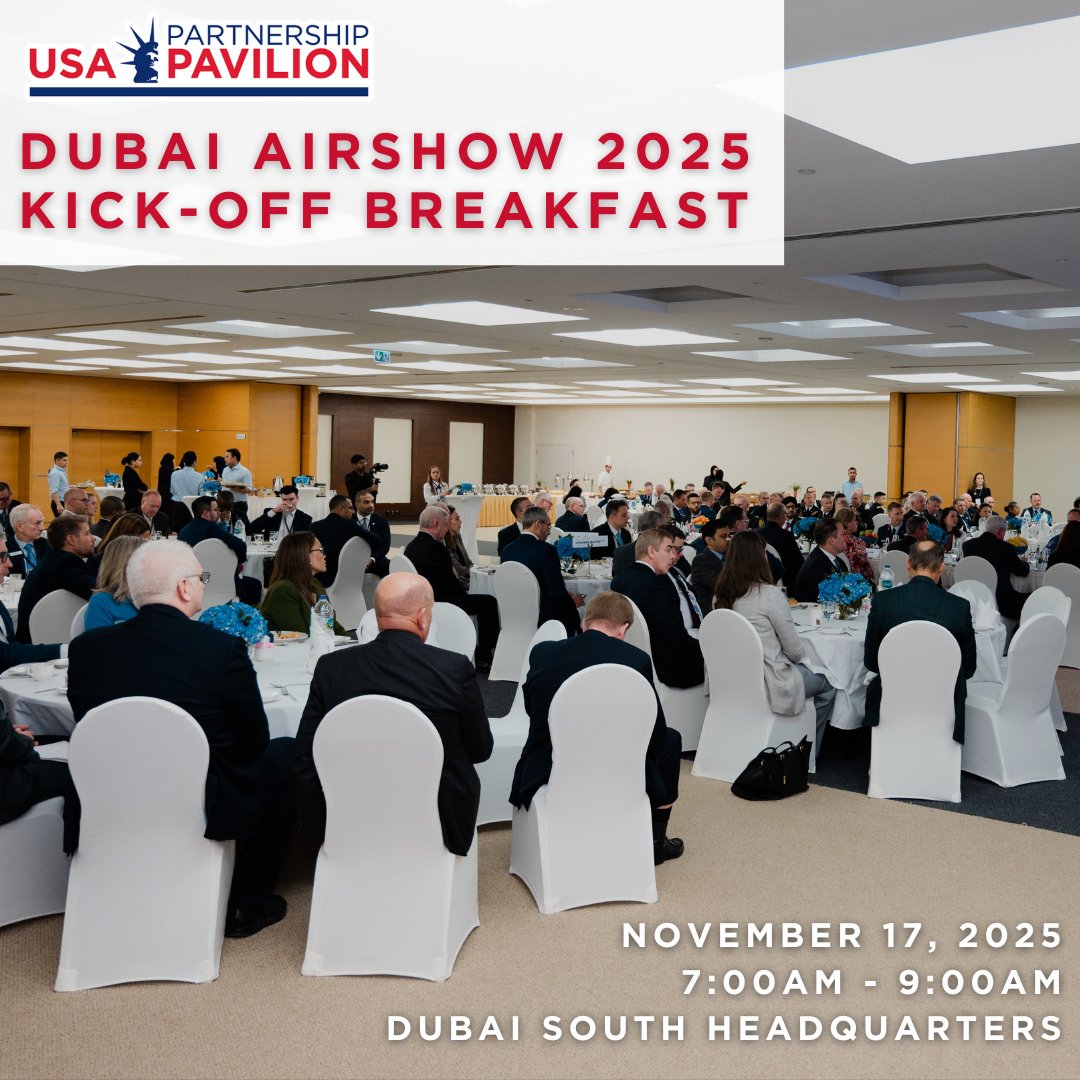 Kallman Worldwide (@kallman) on Twitter photo Kick off <a href="/DubaiAirshow/">Dubai Airshow</a> 2025 with <a href="/AmChamDubai/">AmCham Dubai</a>’s Airshow Breakfast—celebrating U.S. innovation in aerospace, defense & space. 🚀
In partnership with <a href="/AmChamAbuDhabi/">AmCham Abu Dhabi</a>, <a href="/Dubai_South/">Dubai South</a>, The Endeavour Scholarship, <a href="/Boeing/">The Boeing Company</a> & SolitAir.
Register: f.mtr.cool/hdkciocrxw
#DubaiAirshow2025 Kick off <a href="/DubaiAirshow/">Dubai Airshow</a> 2025 with <a href="/AmChamDubai/">AmCham Dubai</a>’s Airshow Breakfast—celebrating U.S. innovation in aerospace, defense & space. 🚀
In partnership with <a href="/AmChamAbuDhabi/">AmCham Abu Dhabi</a>, <a href="/Dubai_South/">Dubai South</a>, The Endeavour Scholarship, <a href="/Boeing/">The Boeing Company</a> & SolitAir.
Register: f.mtr.cool/hdkciocrxw
#DubaiAirshow2025