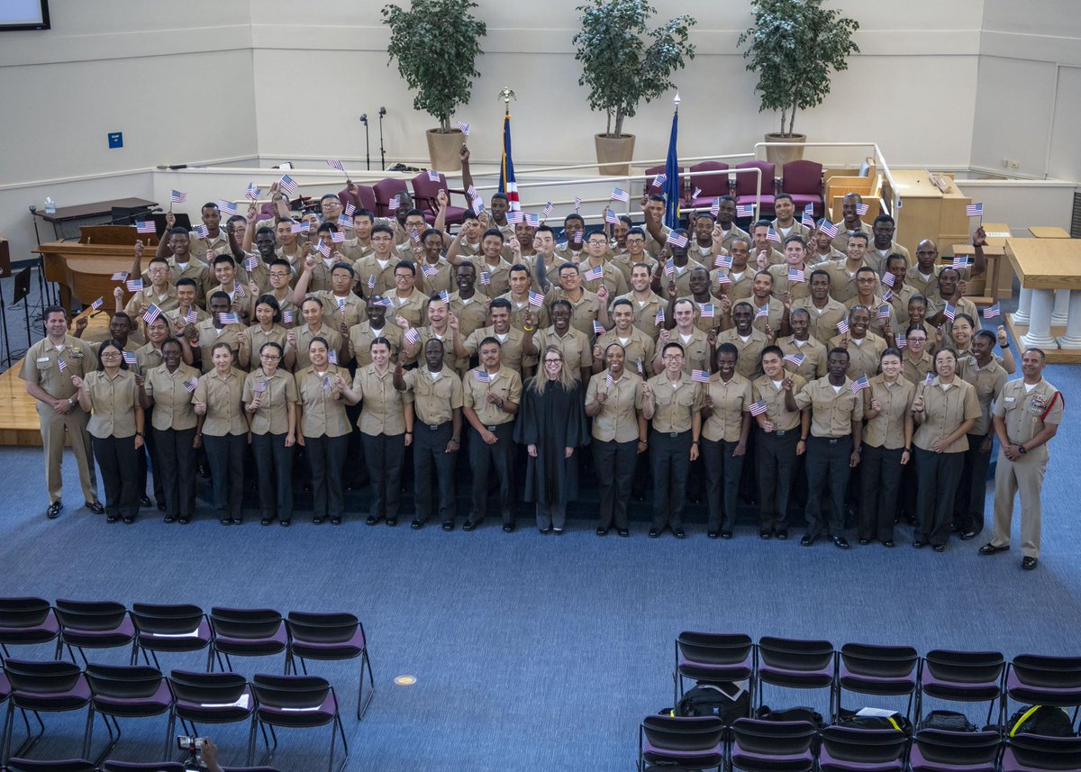 Congratulations to the Sailors and recruits who pledged the Naturalization Oath of Allegiance to the United States of America!
