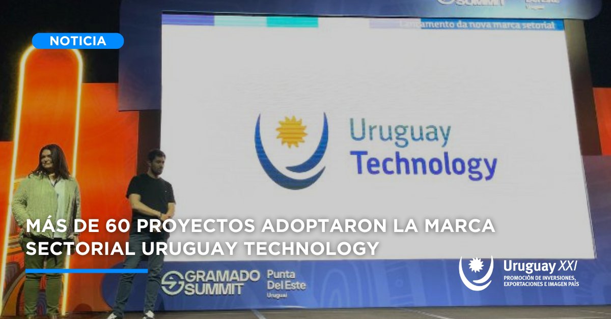 Más de 60 proyectos ya forman parte de Uruguay Technology. La marca sectorial creada por #UruguayXXI y <a href="/CutiUy/">Cuti</a> se consolida como un distintivo clave para visibilizar a la comunidad tecnológica uruguaya en el mundo.  

Noticia ➡️ bit.ly/3HokgKlu
