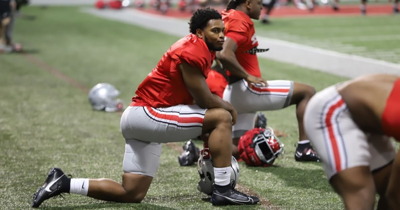 What a Wednesday for Ohio State tailback CJ Donaldson...

The West Virginia transfer landed on the Doak Walker Award watch list AND lost his black stripe today.

READ: on3.com/teams/ohio-sta…