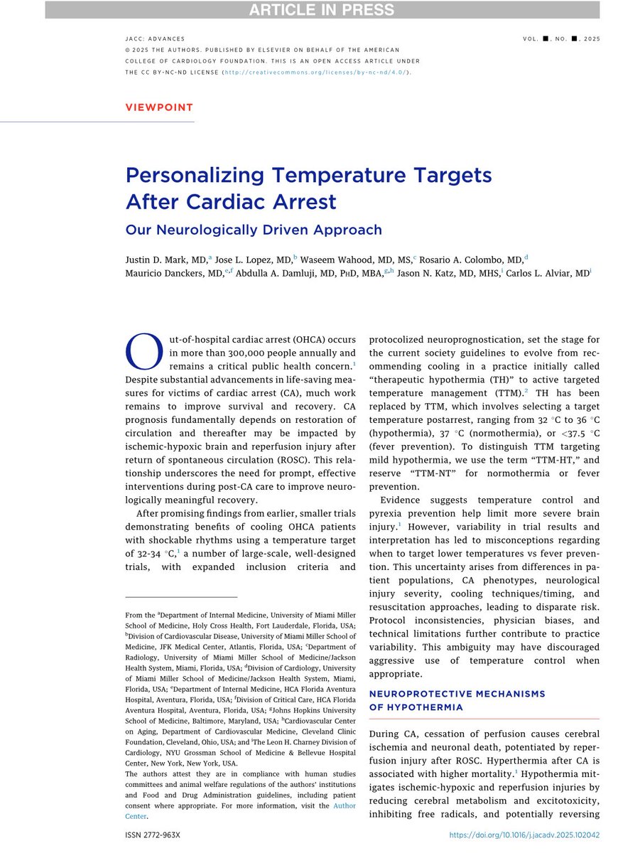 Jose L. Lopez, MD (@jllbmd) on Twitter photo So so excited to finally have our paper published in <a href="/JACCJournals/">JACC Journals</a> at #JACCAdvances on #TTM in #CardiacArrest – An important #Epeeps + #CardioCrit topic!
Major shoutout to rising #Cardiology applicant super-⭐️ <a href="/JustinMarkMD/">Justin Mark, M.D.</a> for leading this paper
It was an honor to work with So so excited to finally have our paper published in <a href="/JACCJournals/">JACC Journals</a> at #JACCAdvances on #TTM in #CardiacArrest – An important #Epeeps + #CardioCrit topic!
Major shoutout to rising #Cardiology applicant super-⭐️ <a href="/JustinMarkMD/">Justin Mark, M.D.</a> for leading this paper
It was an honor to work with