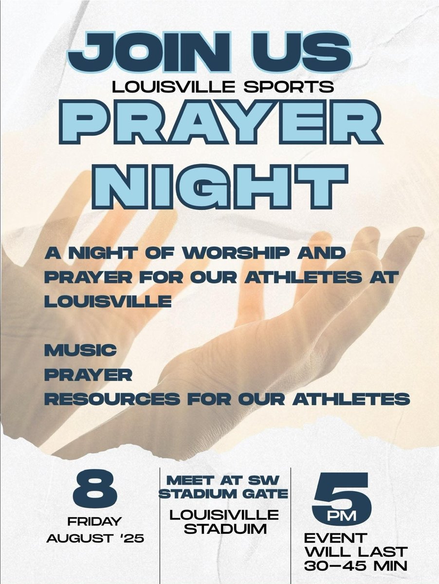 Calling all athletes, parents, and community members. Prayer night THIS FRIDAY 8/8 5PM at the stadium to pray for our athletes and their seasons. Stephen Spencer will be playing music and a local pastor delivering a message! This is for all athletes of all sports and ages.