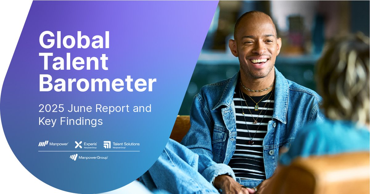 The Global Talent Barometer is here!  

#ManpowerGroup’s latest report gives workers the opportunity to share how they feel, while giving employers much needed insight into employee needs. 

Download the full report now! manpowergroup.com/en/insights/ta…