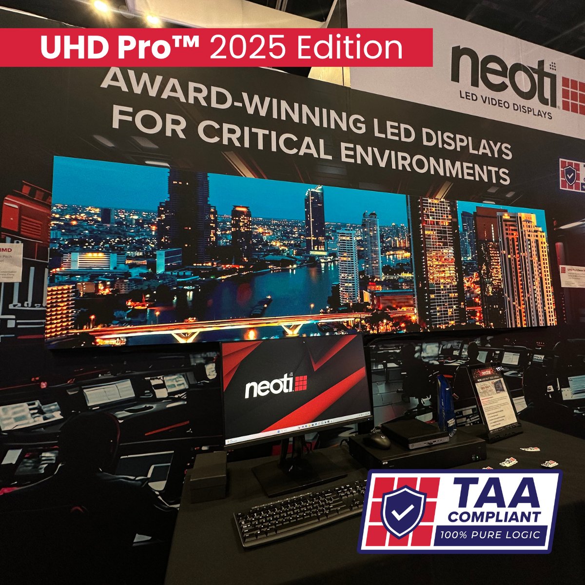 neotilive's tweet image. 🇺🇸 TAA Compliant. Mission Ready.
When your project demands security, reliability, and accountability, Neoti delivers.

🔗 Learn more about our TAA-compliant products → bit.ly/45j6fpi

#Neoti #TAACompliant #GovernmentAV #SecureDisplays #MissionCritical #avtweeps