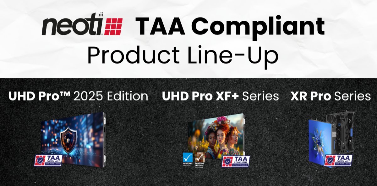 neotilive's tweet image. 🇺🇸 TAA Compliant. Mission Ready.
When your project demands security, reliability, and accountability, Neoti delivers.

🔗 Learn more about our TAA-compliant products → bit.ly/45j6fpi

#Neoti #TAACompliant #GovernmentAV #SecureDisplays #MissionCritical #avtweeps