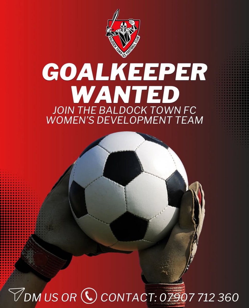 supersonic1974's tweet image. My Women’s team development side is on the lookout for a keeper. I will also offer a personalised training programme to aid development