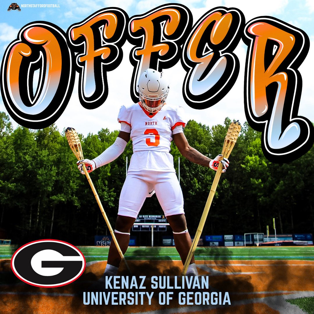 North Stafford Football (@nshswolverinefb) on Twitter photo Congratulations to <a href="/KenazSullivan/">naz-island 3⭐️</a> on his official offer to University of Georgia. 👊🏾👊🏾👊🏾 Congratulations to <a href="/KenazSullivan/">naz-island 3⭐️</a> on his official offer to University of Georgia. 👊🏾👊🏾👊🏾