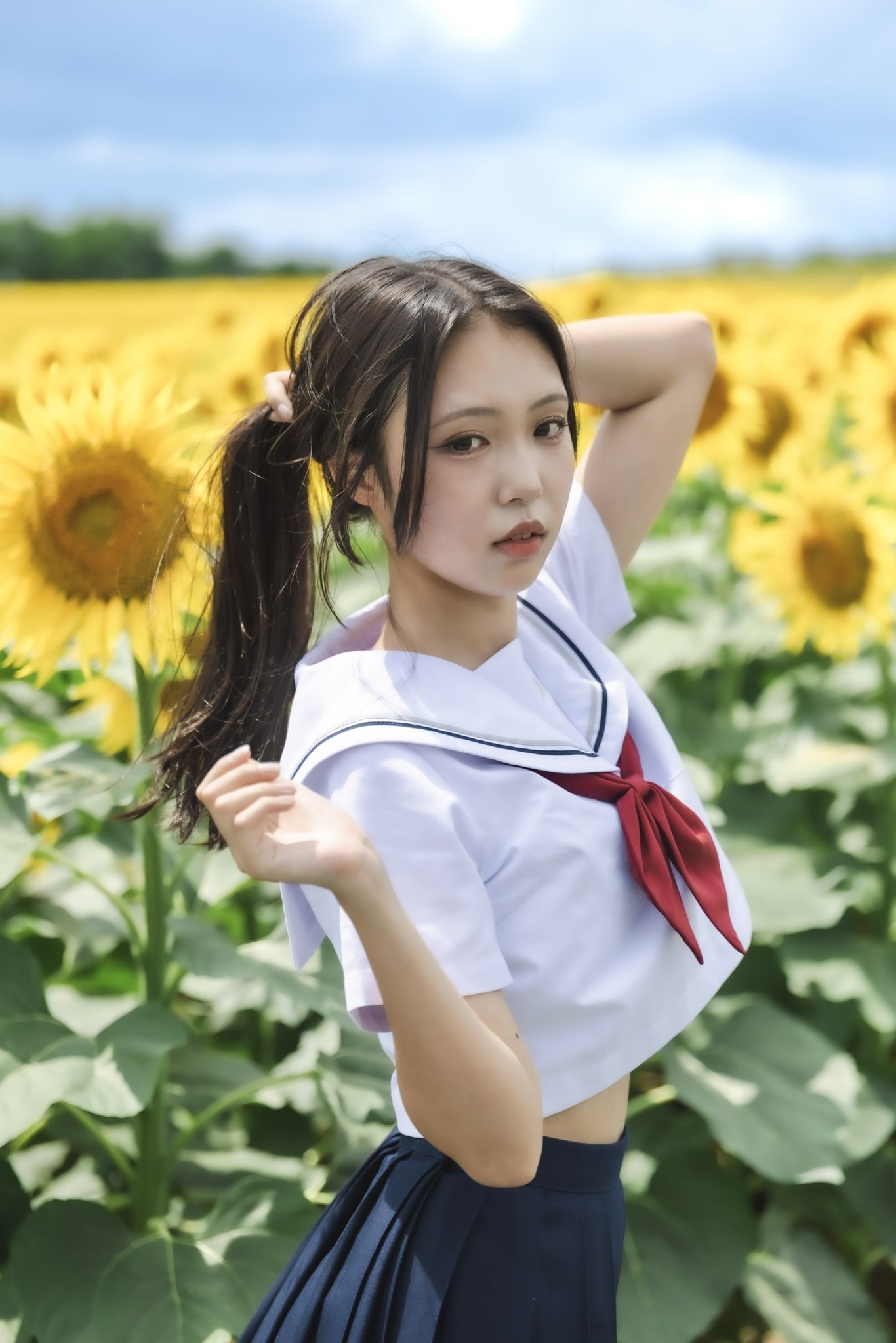 ニコママ　たけのこ こんばんは😊実桜です🍒 梅雨の中休み🌻 ひまわりが満開だったよ