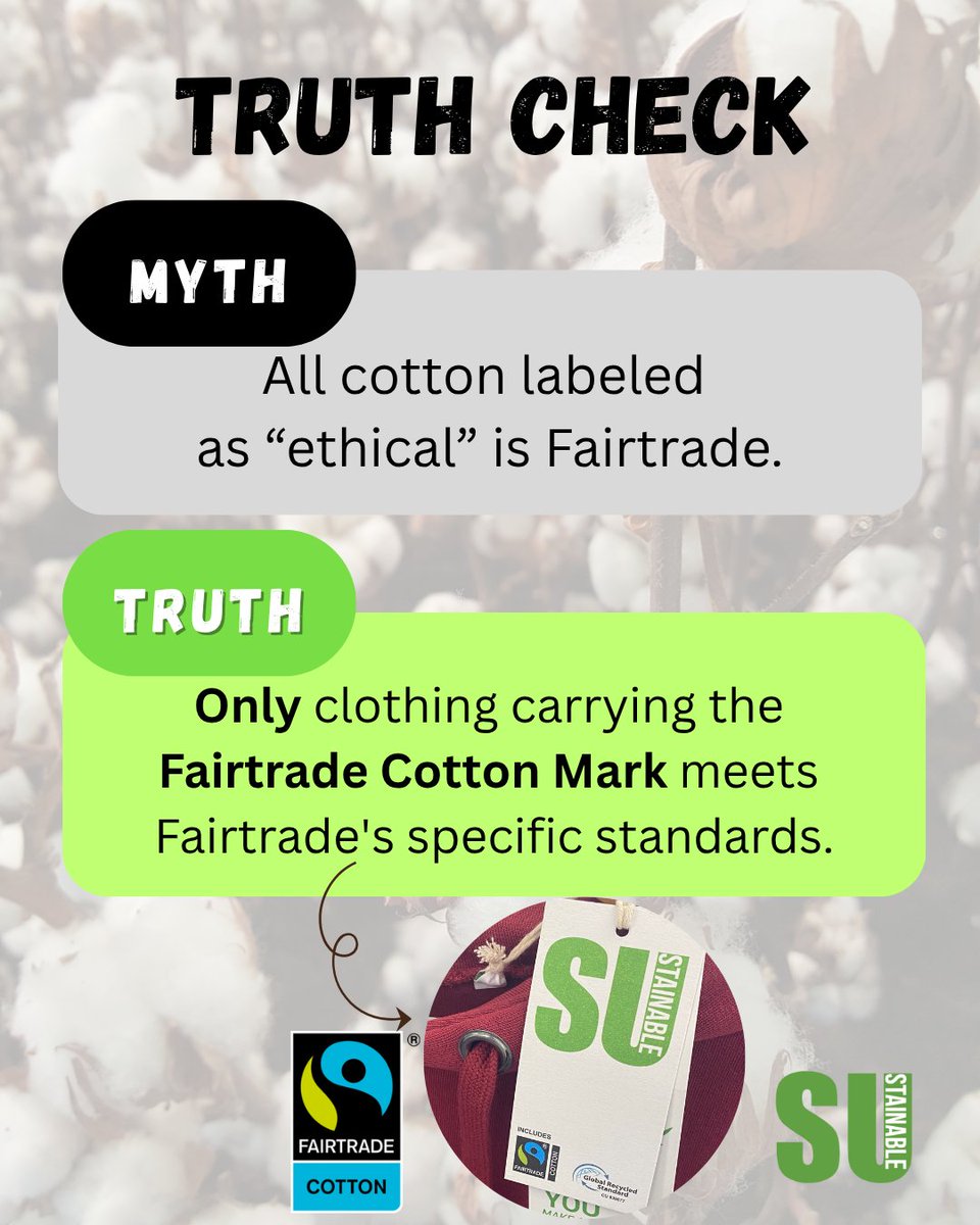 There are many ethical cotton labels out there, but only cotton with the #Fairtrade Mark meets Fairtrade International’s strict social and economic standards.✅
Looking for truly Fairtrade #clothing? Visit us! 🙌🏻
We proudly carry the Fairtrade Cotton Mark label on our clothing!✨