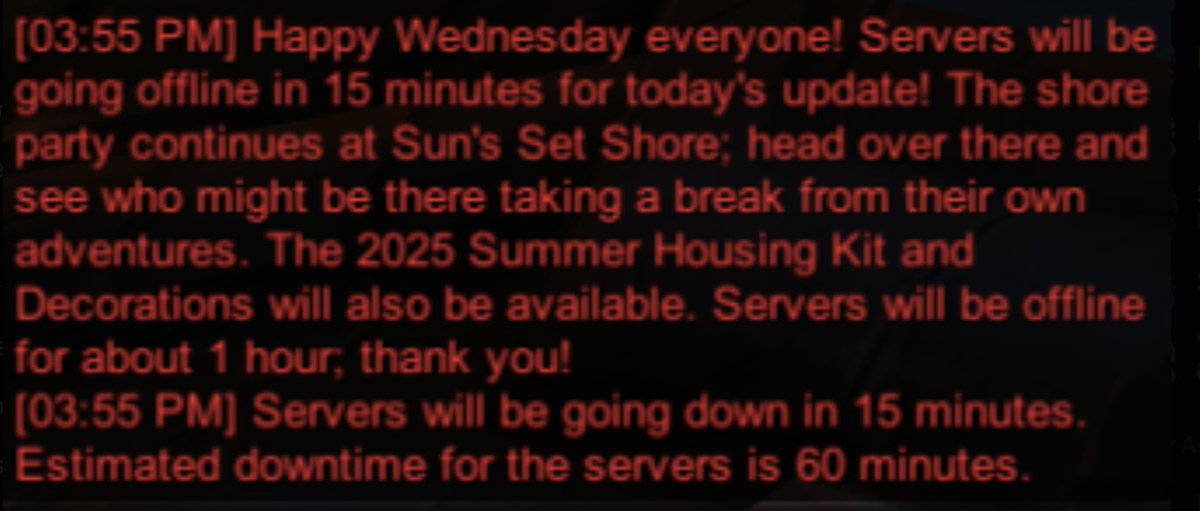AQ3D servers going offline in 15 minutes for this week's release! Estimated downtime 1 hour. See you then!
#aq3d