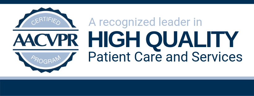 We’re so excited to announce that our cardiovascular and pulmonary rehabilitation programs were recently re-certified by the American Association of Cardiovascular and Pulmonary Rehabilitation (<a href="/AACVPR/">AACVPR</a>)!