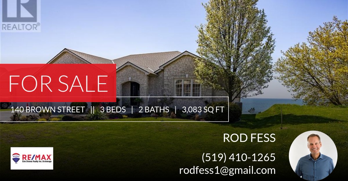Are you looking for a waterfront home in the Port Dover area? If so, check out this listing before it's gone! Give me a call at (519) 410-1265 for more information.

Rod Fess 
519-410-1265

RE/MAX Erie Shores Realty... homeforsale.at/140_BROWN_STRE…