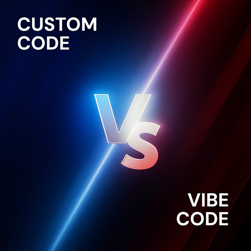 Revolt_ok's tweet photo. Vibe Coding vs Custom Development – which one should you choose in 2025? 🤔 Whether you're prototyping fast or building for scale, this guide breaks down the pros, cons, and ideal use cases.👇 https://t.co/QRvj904XRw