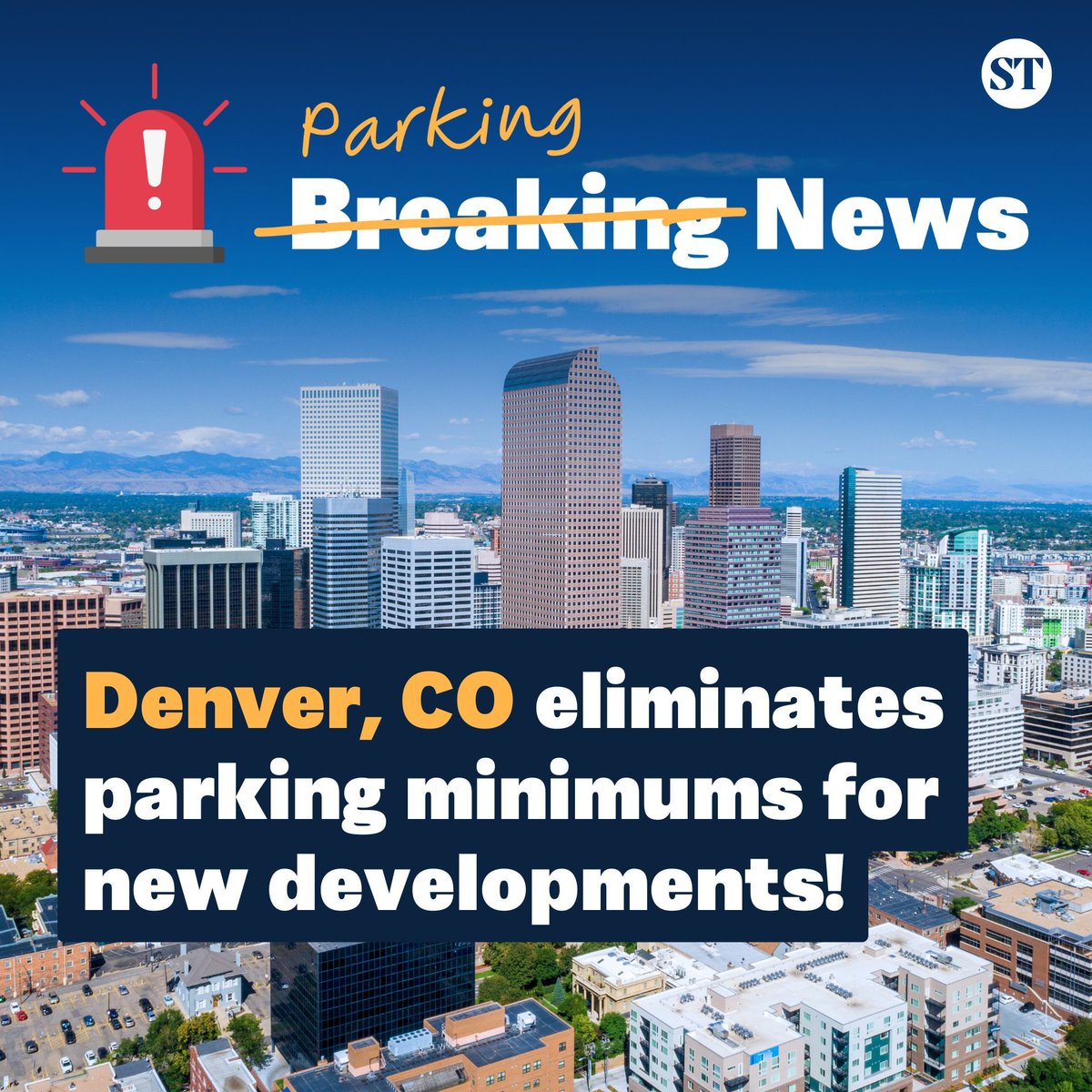 StrongTowns's tweet image. On Monday, August 4, Denver, Colorado became the next city in the U.S. to eliminate parking minimums! Getting rid of parking minimums will make it easier to build new houses and businesses, and encourage active transportation.

Read the full story here: buff.ly/e37FTWj