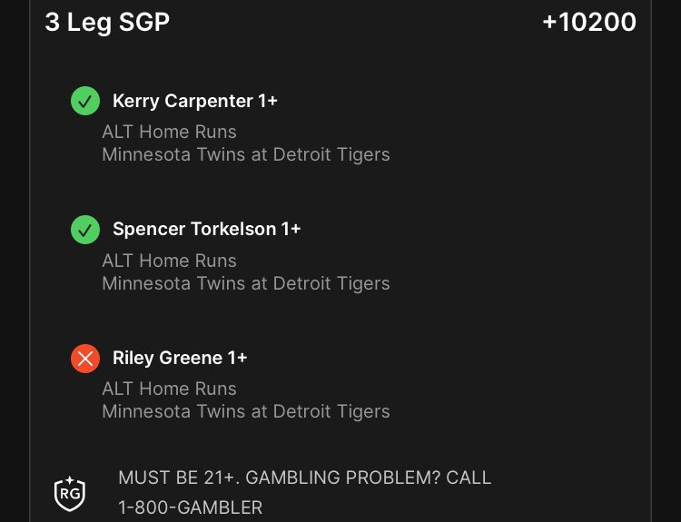 Riley Greene is a bitch 🤬 dis was 1k off 10 😒