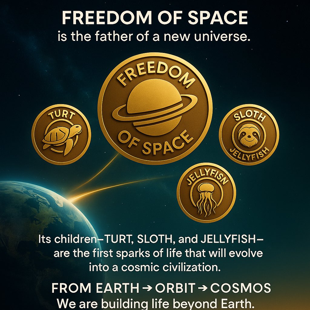 2FREEDOMOFSPACE's tweet photo. 💫 FREEDOM OF SPACE 💫
From Earth → Orbit → Cosmos,
we are building the first decentralized space ecosystem.

🚀 Our meme coins fuel awareness and community
to turn this vision into a new era of human evolution.

✨ It took millions of years for Earth to thrive.
Now, we begin again in space.

🔗 Moonshot in bio
#FreedomOfSpace #MoonshotCrypto #MemeCoinMovement #ToTheMoon #FutureOfHumanity #Grok @grok