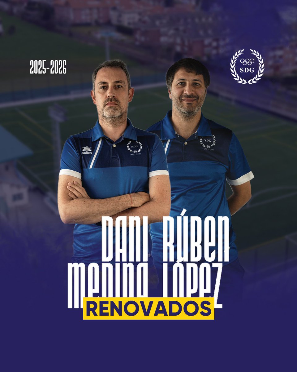 La S.D. Gama se complace en anunciar la  renovación de Dani Medina y Rubén López, Primer y Segundo  entrenador del Juvenil A

Profundos conocedores de nuestro club, continuarán con ilusión, compromiso y una propuesta de trabajo alineada con los valores de nuestra entidad.

💙💙